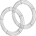 KBHOME 2 Pieces 14 inch Metal Wire Wreath Form Frame Dark Green Ring for Fall Festival and Halloween Decoration Door