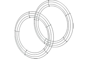 KBHOME 2 Pieces 14 inch Metal Wire Wreath Frame Green Ring for Christmas Decoration Door Craft