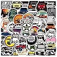 PVC Sticker Pack for Off-Roading & Jeeping. Mixed Vinyl Stickers for Laptop, Water Bottle & Car. 50 Pack Waterproof, UV Resistant.