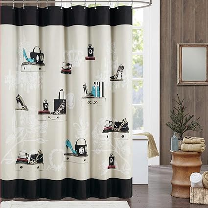 Diva Leopard Fashionista Makeup Fabric Shower Curtain Bath Shower