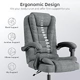 naspaluro Executive Office Chair High Back Ergonomic Tilt Fabric Dark Grey view 5