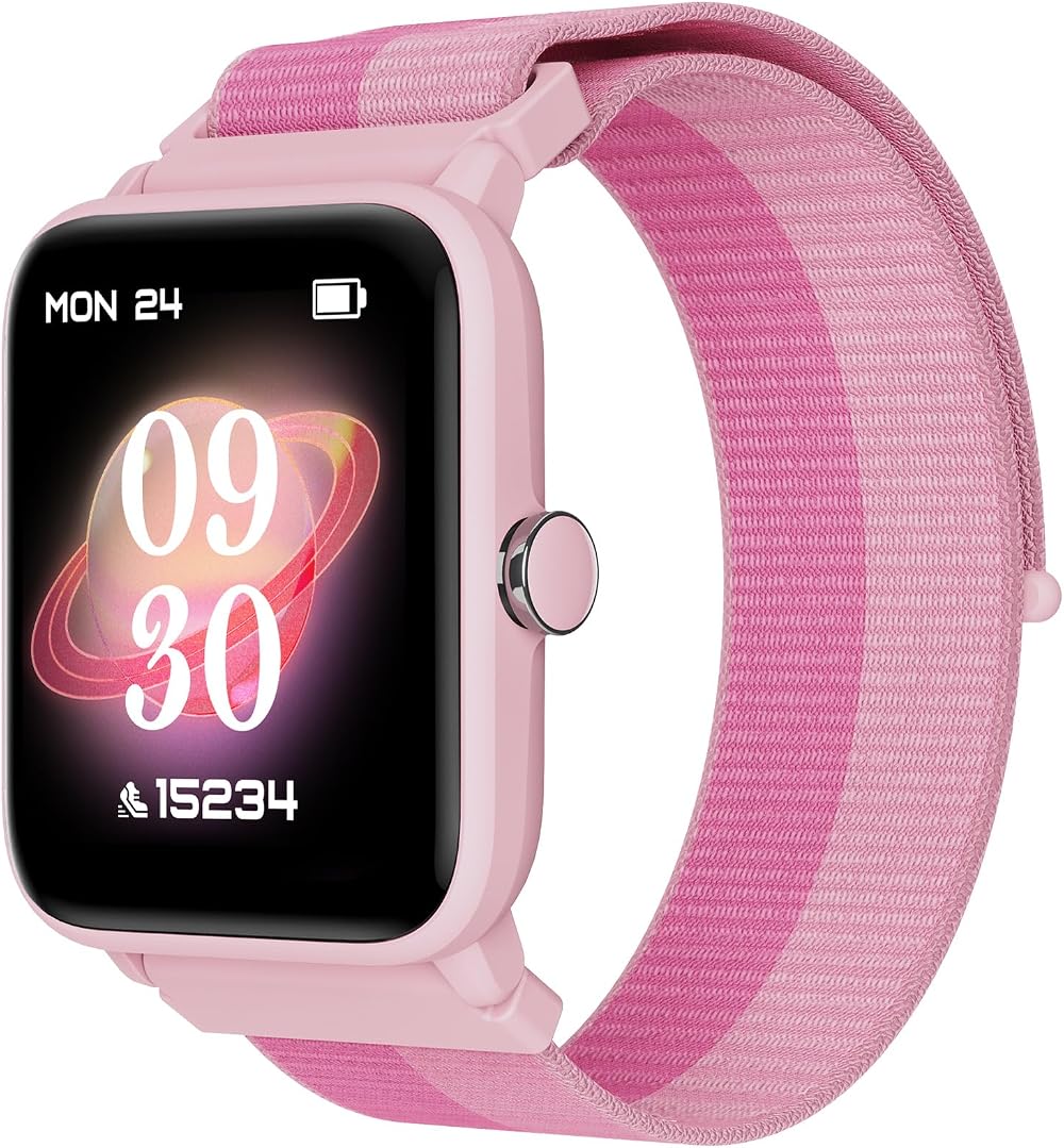 Kids Smart Watch 1.5" HD Touch Pedometer Heart Rate 5ATM Waterproof