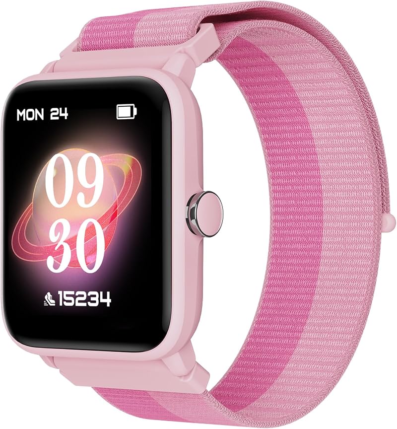 Kids Smart Watch 1.5" HD Touch Pedometer Heart Rate 5ATM Waterproof