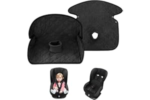 PIYL 2 Pack Car Seat Protector for Child, Waterproof Toddler Seat Pee Pad for Strollers and Car Seats,4-Tier Leak-Proof,Non-Slip (Black)