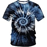 RASBCTK Tie Dye Shirts for Men Women, Short Sleeve Mens Tie Dye Shirt, Rainbow Tie Dye T-Shirts Tee