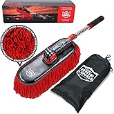 Car Duster Exterior Scratch Free,Soft Car Brush Kit for Truck,SUV,RV and Motorcycle,Wax Cotton Hair,Dusters with Extendable Handle,Duster for Cleaning,Dust Pollen Removing,No Lint