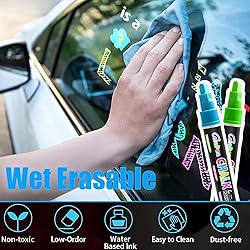 Celepen Window Chalk Markers for Cars Glass