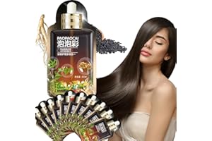 FIONEL Plant Based Hair Dye Shampoo, Plant Extract Non-damage Hair Dye Cream, Eqtinfloato Hair Dye Korean, Bubble Plant Hair Dye Shampoo 30ml 10packs (Chestnut Brown)