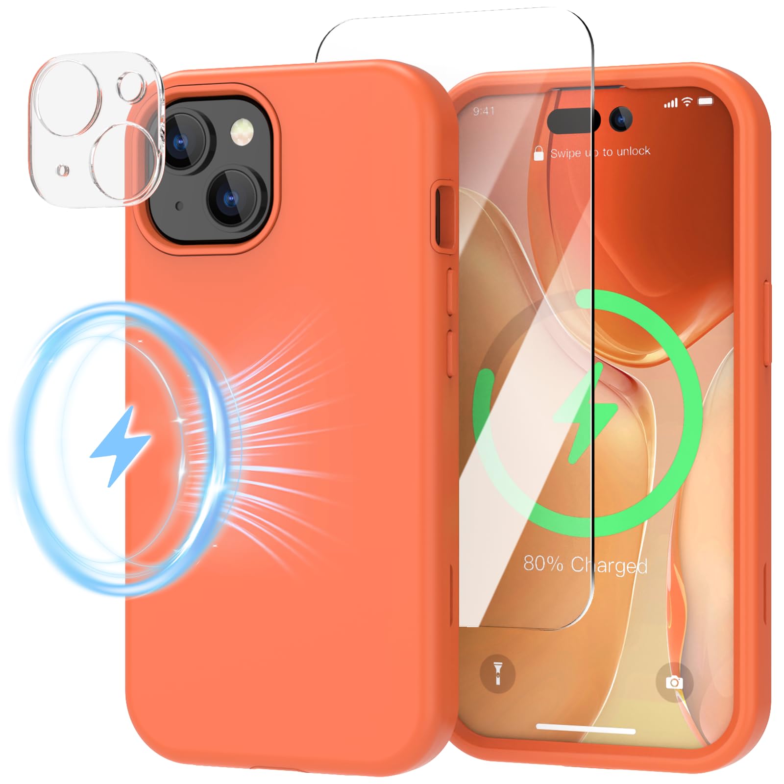 ACKETBOX for iPhone 15 Case, Full Body Rugged