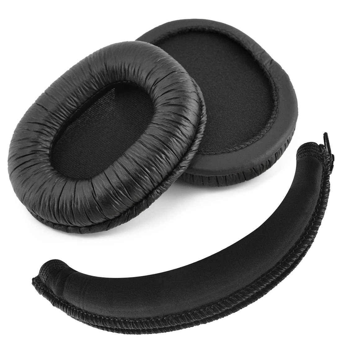 Geekria Replacement Earpad + Headband Set Compatible with SONY MDR-7506, MDR-V6, MDR-CD900ST Headphones, Repair Parts (Black)