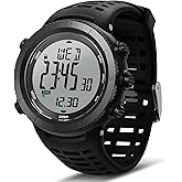EZON H001 Military Digital Watch for Men, Tactical Outdoor Adventure Watch with Altimeter, Barometer, Compass, Thermometer, Sunrise/Sunset, Timer – Ideal for Hiking, Trekking & Mountaineering
