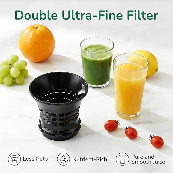 CANOLY COLD PRESS JUICER, 4.5″ WIDE FEED CHUTE JUICER MACHINE