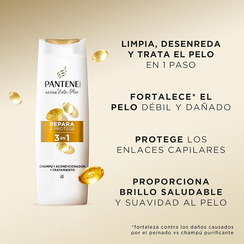 Pro-V Repara y Protege Champú 3 en 1 para Pelo Dañado, 6x300ml — foto 4 de 7