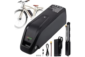 Helpdrea Ebike Battery 48V 15Ah Lithium Battery Ebike Battery Pack with 2A Fast Charger and BMS, USB Interface, LED Battery Indicator,Power Switch, Safety Lock for Electric Bike,Motorcycle（4-Pin）