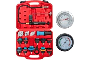 SIXIWANZI Coolant Pressure Tester Kit, 18pc Universal Radiator Pressure Tester Kit for Automotive Cooling System Water Tank L