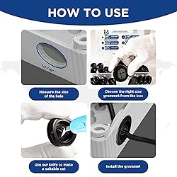 55Pcs Rubber Grommets kit, Firewall Hole Plugs in 6