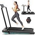 ANCHEER Under Desk Treadmill with Incline, 3 in 1 Walking Pad with Remote Control, 2.5HP Folding Treadmill for Home, 300lbs Weight Capacity Quiet Jogging Running Electric Machine