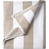 LULUHOME Large Oversized Beach Towel - Big Cotton 36 x 70 Inch Striped Pool Towel, Large Cabana Soft Swimming Towel for Adult Men Women,Chiffon
