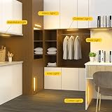 OUILA Under Cabinet Lights 32 LED Motion Sensor 3000K Warm White 2 Pack view 2