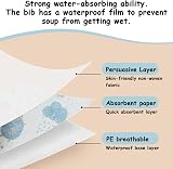 PewinGo Disposable Bibs 50 Packs Baby Weaning Bib Adjustable Waterproof Inner view 4
