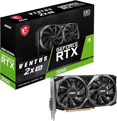 MSI GeForce RTX 3050 Ventus 2X XS 8G OC Graphics Card 8GB GDDR6X PCIe 4 x8
