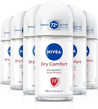NIVEA Dry Comfort Women Anti-Perspirant Deodorant Roll On 72H Anti-Bacterial
