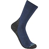 Carhartt Men's Lightweight Synthetic-Merino Wool Blend Crew Sock