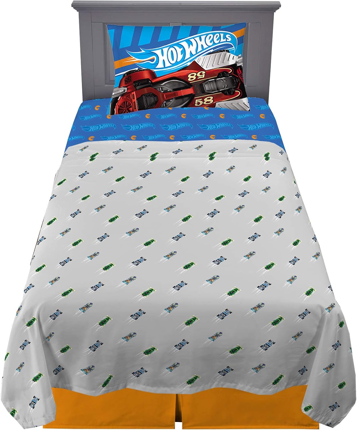 Franco Kids Bedding Super Soft Sheet Set, 3 Piece Twin Size, Hot Wheels