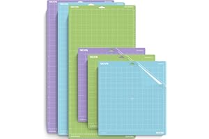 Nicapa Cutting Mat for Cricut Maker 3/Maker/Explore 3/Air 2/Air/One,6 Packs Adhesive&Sticky Non-Slip Flexible Square Gridded 
