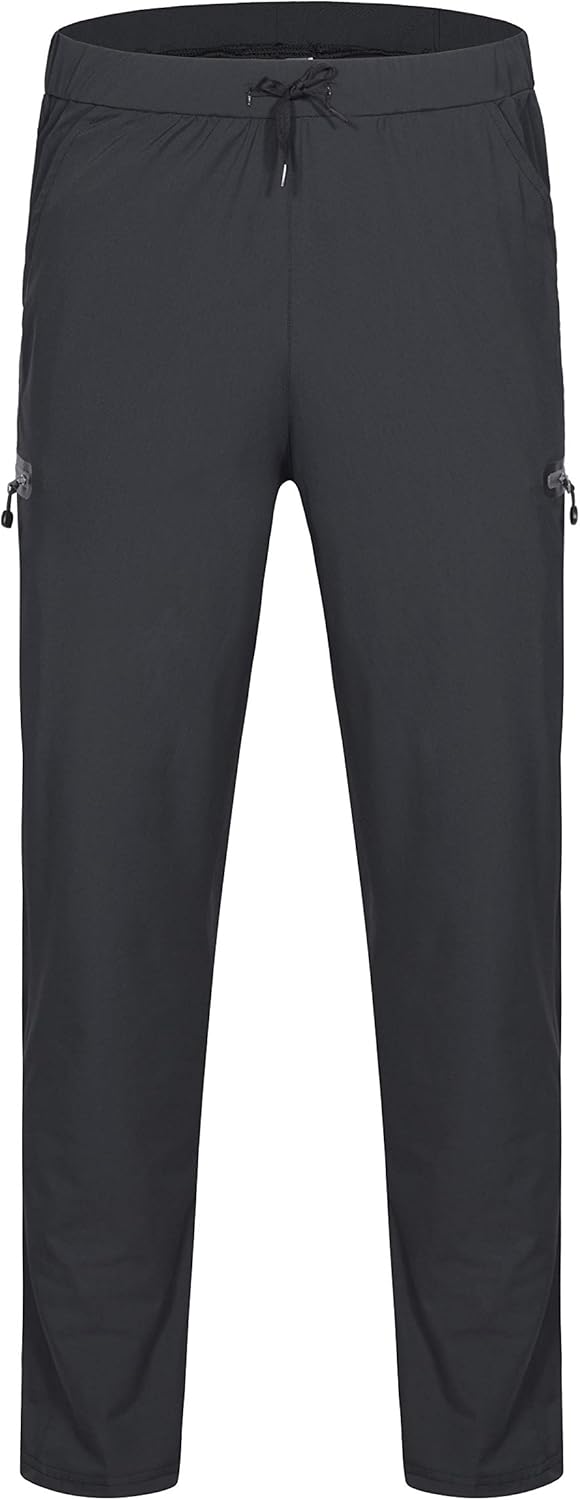 Little Donkey Andy Men's Ultra-Stretch Lightweight Quick Dry Athletic Pants Drawstring Travel Exercise: Clothing