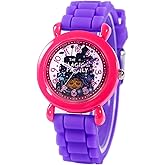 Disney Encanto Mirabel Girls 3–7 with Classic Character Dial – Gift for Girls Who Love Encanto – Easy-Read Face, Pink Bezel, and Purple Silicone Strap - Buy and GET 1 Free Mystery Watch