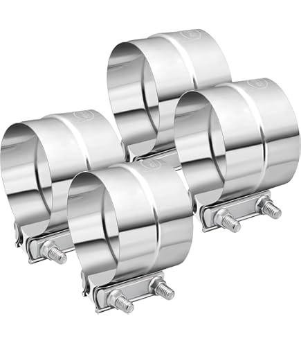 5 Inch Exhaust Clamp,5 In Butt Joint Exhaust Band Clamp Stainless