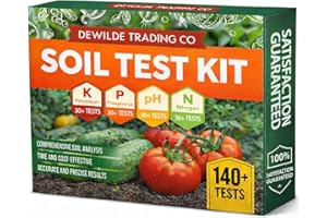 Soil Test Kit -140 Test- 2026 Version- Testing PH Ammonia Nitrogen Phosphorus and Potassium - Tester for Your Vegetable Garde