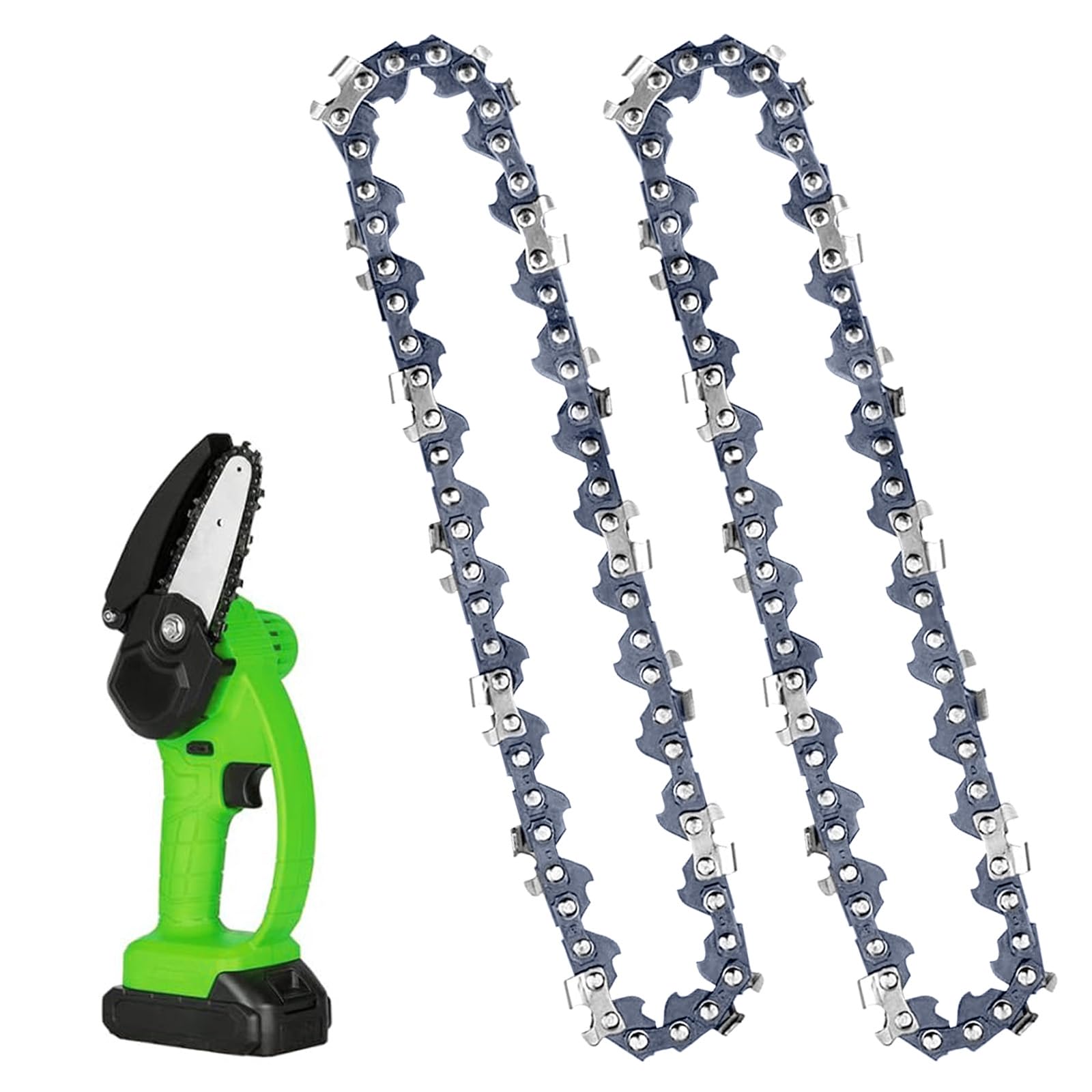 2 X 12 Inch (30cm) Chainsaw Chain for Dewalt DCM565N, Low Kickback Replacement Chain Saw Chain, with 2Pcs File, fit Ryobi OCS1830-3/8 Pitch, 043"(1.1 mm) Gauge, 45 Drive Links