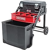 CRAFTSMAN 22-in. Rolling Tool Box with Wheels, Black, Plastic, Lockable (CMST20880)