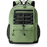 10L Small Size Casual Backpack for Kids Girls Boys Ages 3-9, Mini Waterproof Outdoor Sport Travel Hiking Camping Daypack (Army Green)