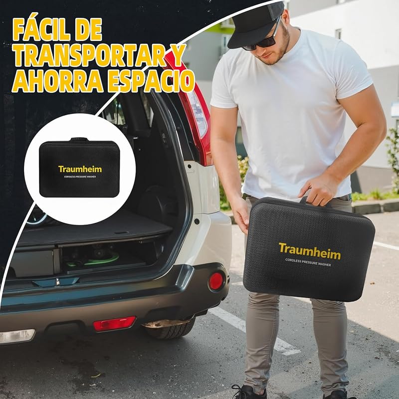 Hidrolimpiadora Inalámbrica 21V, 68 Bar, 2X 4000mAh
