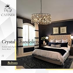 Crystal Ceiling Light Black Modern Chandelier