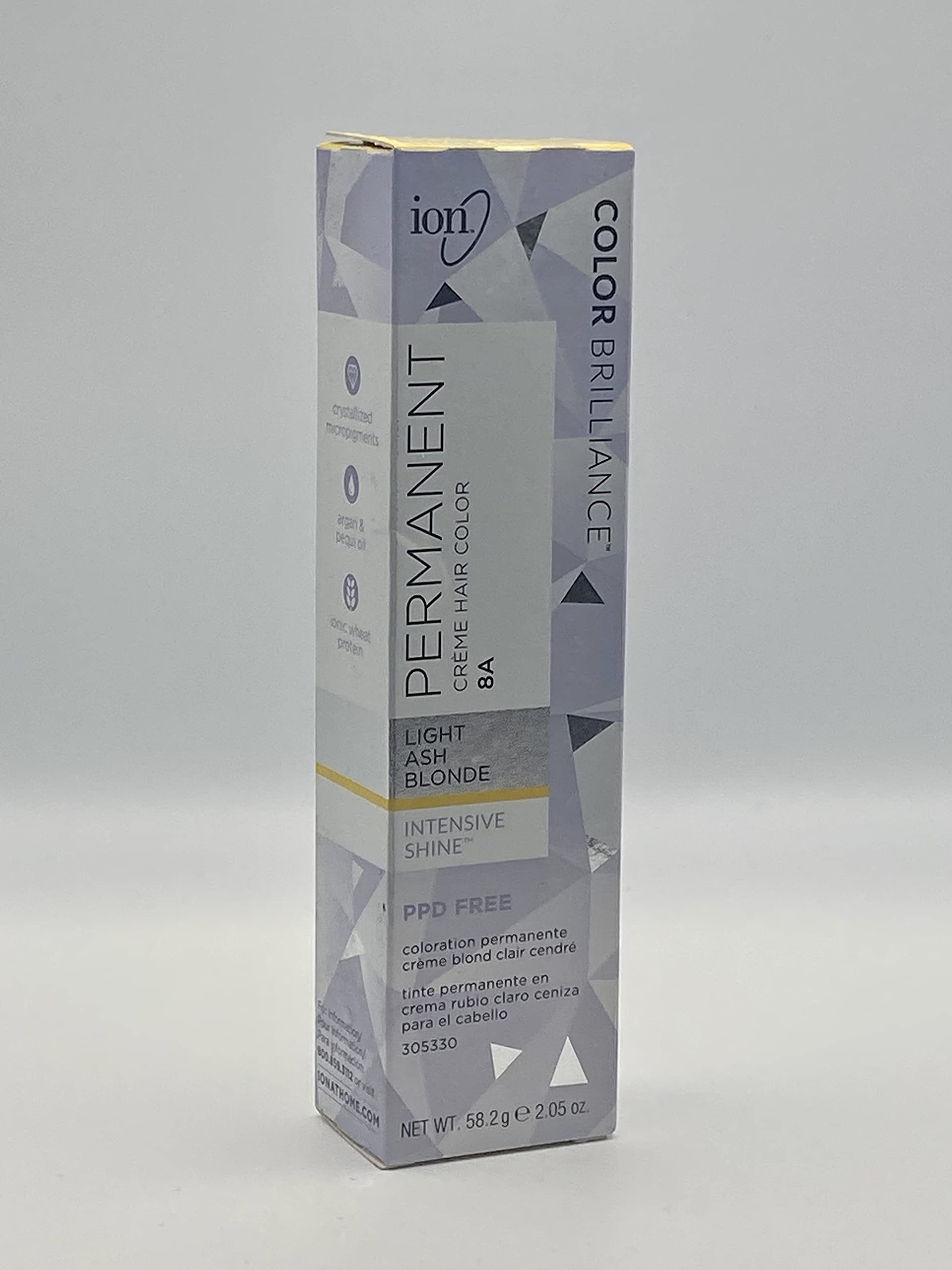 Ion 8A Light Ash Blonde Permanent Creme Hair Color