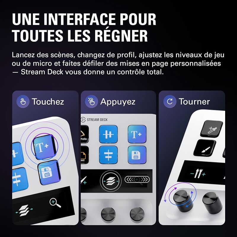 Stream Deck + White – Console de mixage