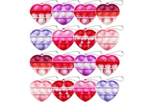 TOANWOD Valentines Day Heart Pop Party Favors: Goodie Bag Stuffers for Kids - Valentines Day Gifts for Classroom Fidget Toys - Valentines Pop Mini Trinkets Treats for Girls Boys