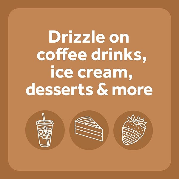 SMUCKER’S DRIZZLE CARAMEL FLAVORED SYRUP, 20 OZ. SQUEEZE BOTTLE