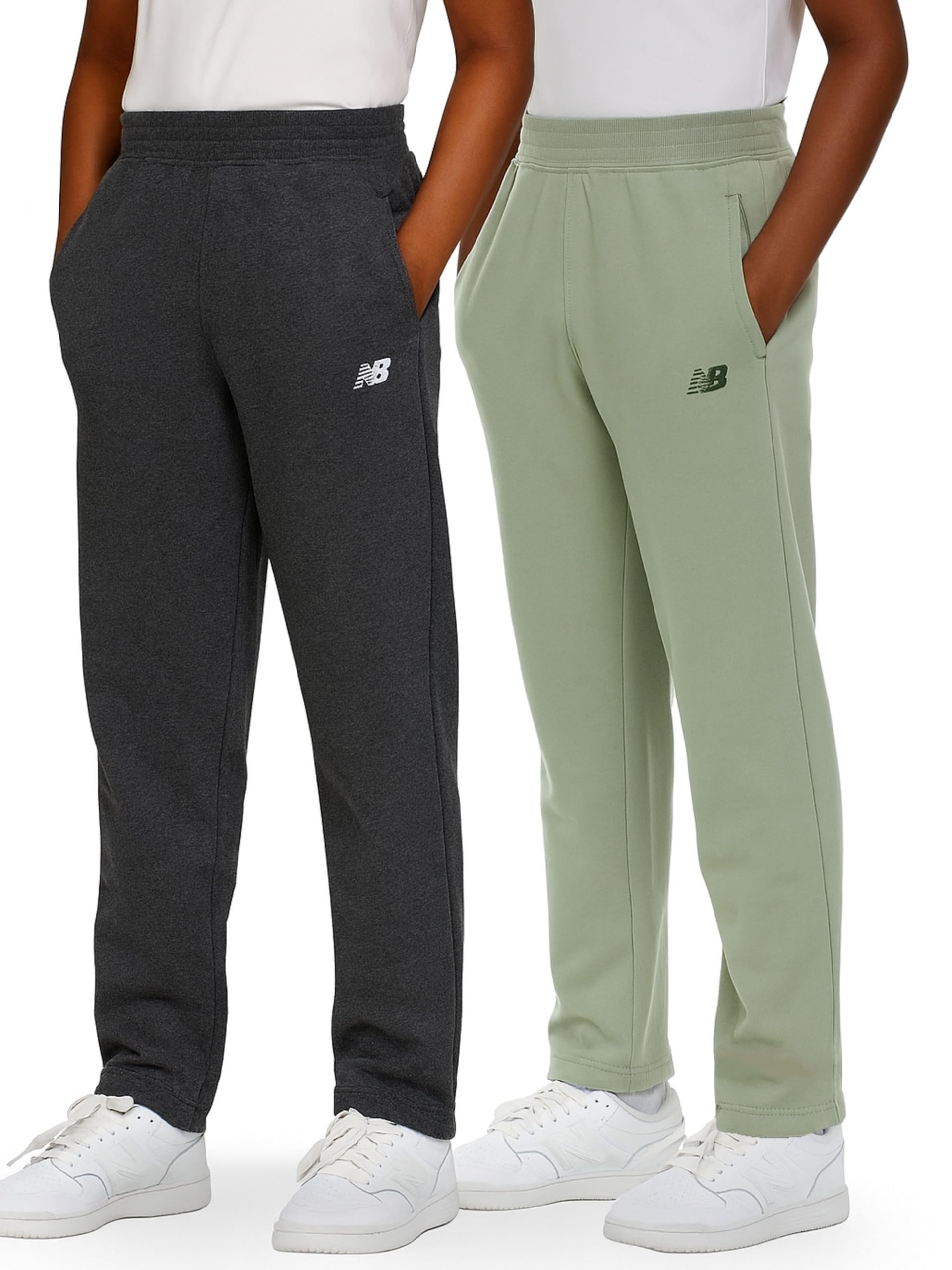 Sweats Amazon New Balance Boys Open Bottom Active Sweatpants – 2 Pack Soft Cotton ...