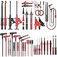 Goupchn Silicone Multimeter Test Leads Kit 33PCS with Replaceable Wire Piercing Probes Set, Alligator Clips, Test Hook Clips, Testing Tweezer for Digital Electrical Multimeter Testing