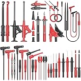 Goupchn Silicone Multimeter Test Leads Kit 33PCS with Replaceable Wire Piercing Probes Set, Alligator Clips, Test Hook Clips, Testing Tweezer for Digital Electrical Multimeter Testing