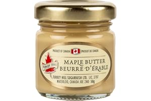 Turkey Hill Sugarbush Pure Canadian Premium Maple Butter with Spread Glass Jar, All Natural Delicious Ingredients for Kids an