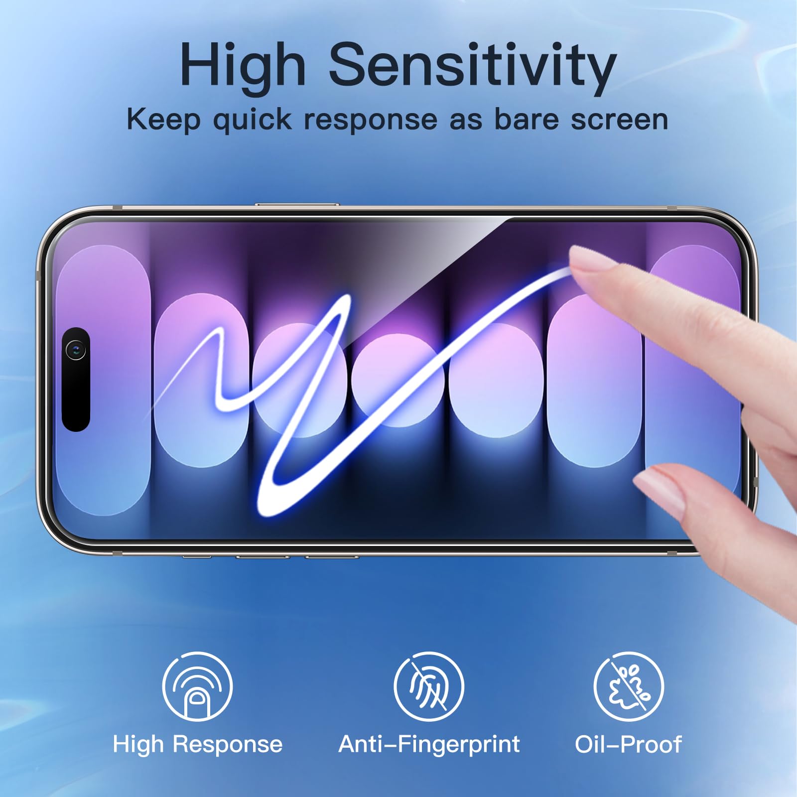 JETech Privacy Screen Protector for iPhone 15 Pro Max 6.7-Inch, Anti-Spy Tempered Glass Film with Easy Installation Tool, 2-Pack
