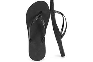 MORMIRAC Womens Slim Leather Comfortable Flip Flops Summer Beach Thong Sandals Arch Support Non Slip