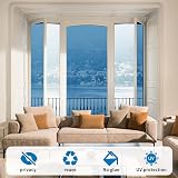 FILMGOO Window Film One Way Mirror Blue Silver 90x200CM Non-Adhesive view 4