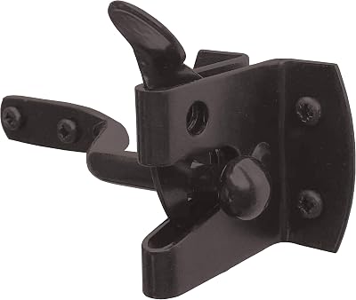 IRONTITE Auto Gate Latch Black Epoxy Finish for Wooden Gates